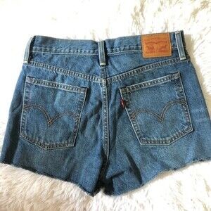 Levi's High Rise Button Fly Cut Off Shorts - 28